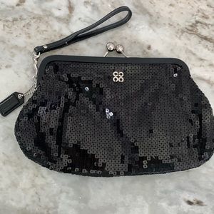 Coach sequin wristlet